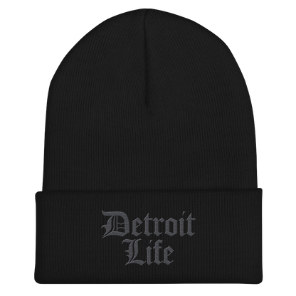 'Detroit Life' Cuffed Beanie | Iron Ore Grey