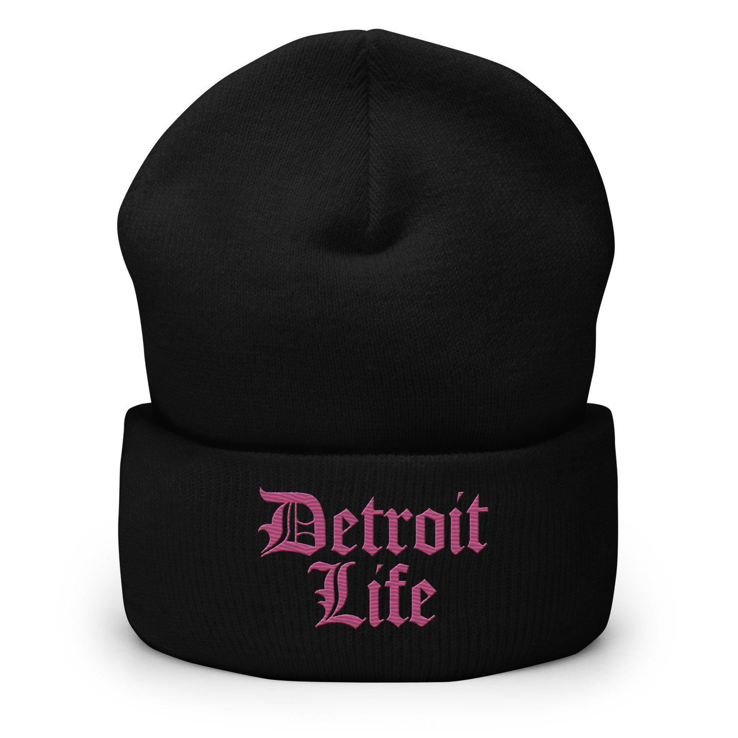 'Detroit Life' Cuffed Beanie | Apple Blossom Pink