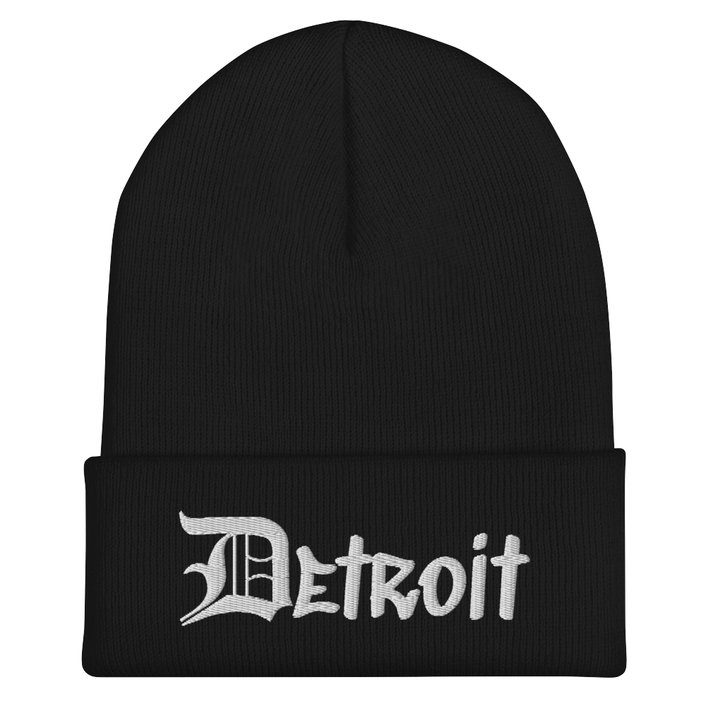 'Detroit' Cuffed Beanie (OED Tag Font)