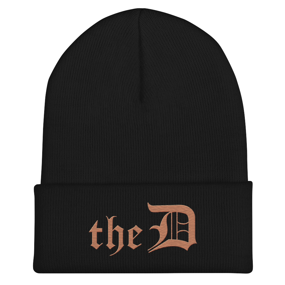 Detroit 'The D' Cuffed Beanie | Copper