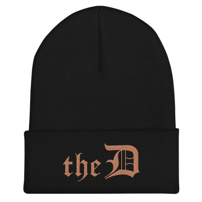 Detroit 'The D' Cuffed Beanie | Copper