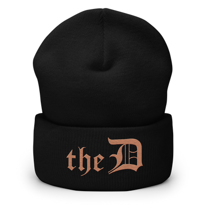 Detroit 'The D' Cuffed Beanie | Copper