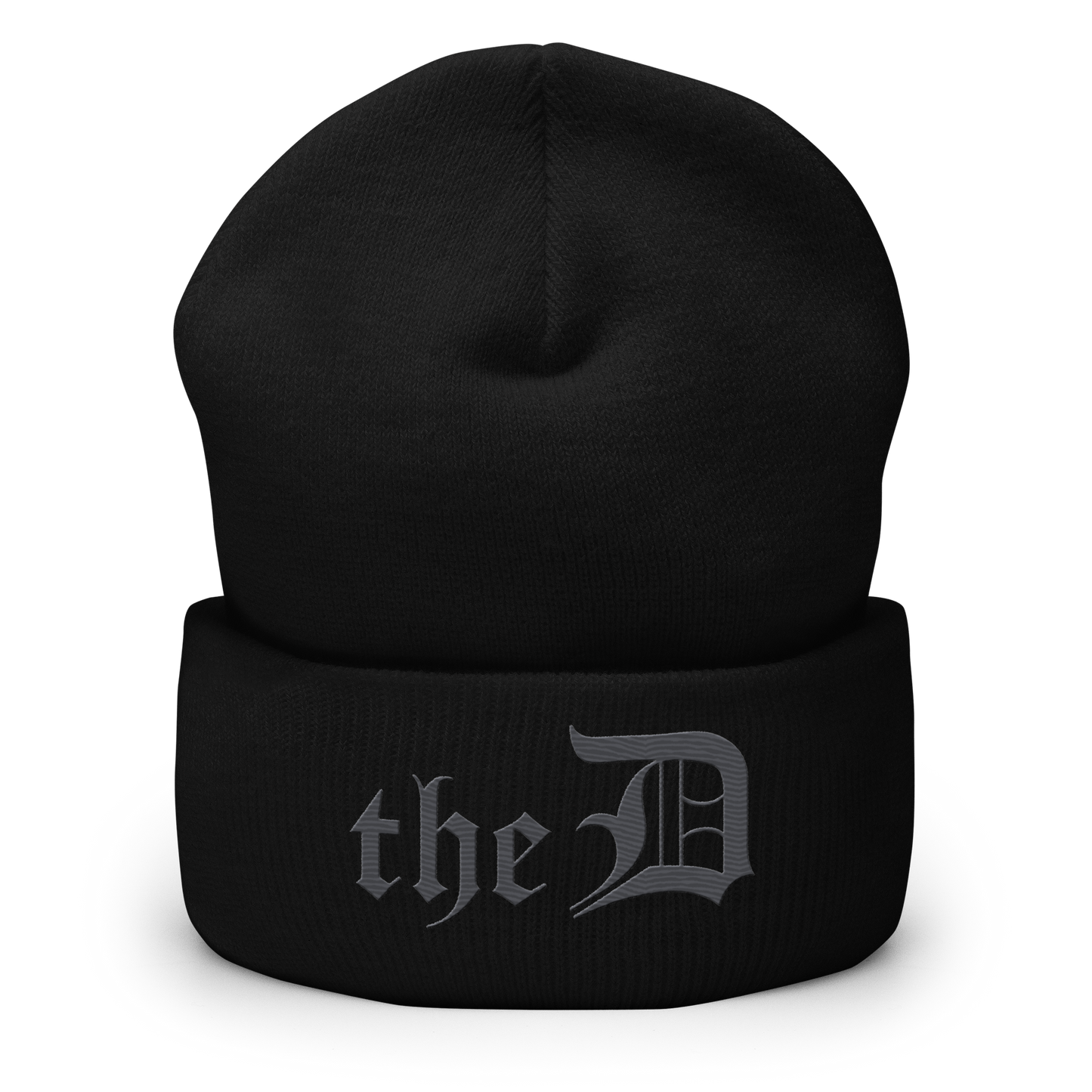 Detroit 'The D' Cuffed Beanie | Iron Ore Grey