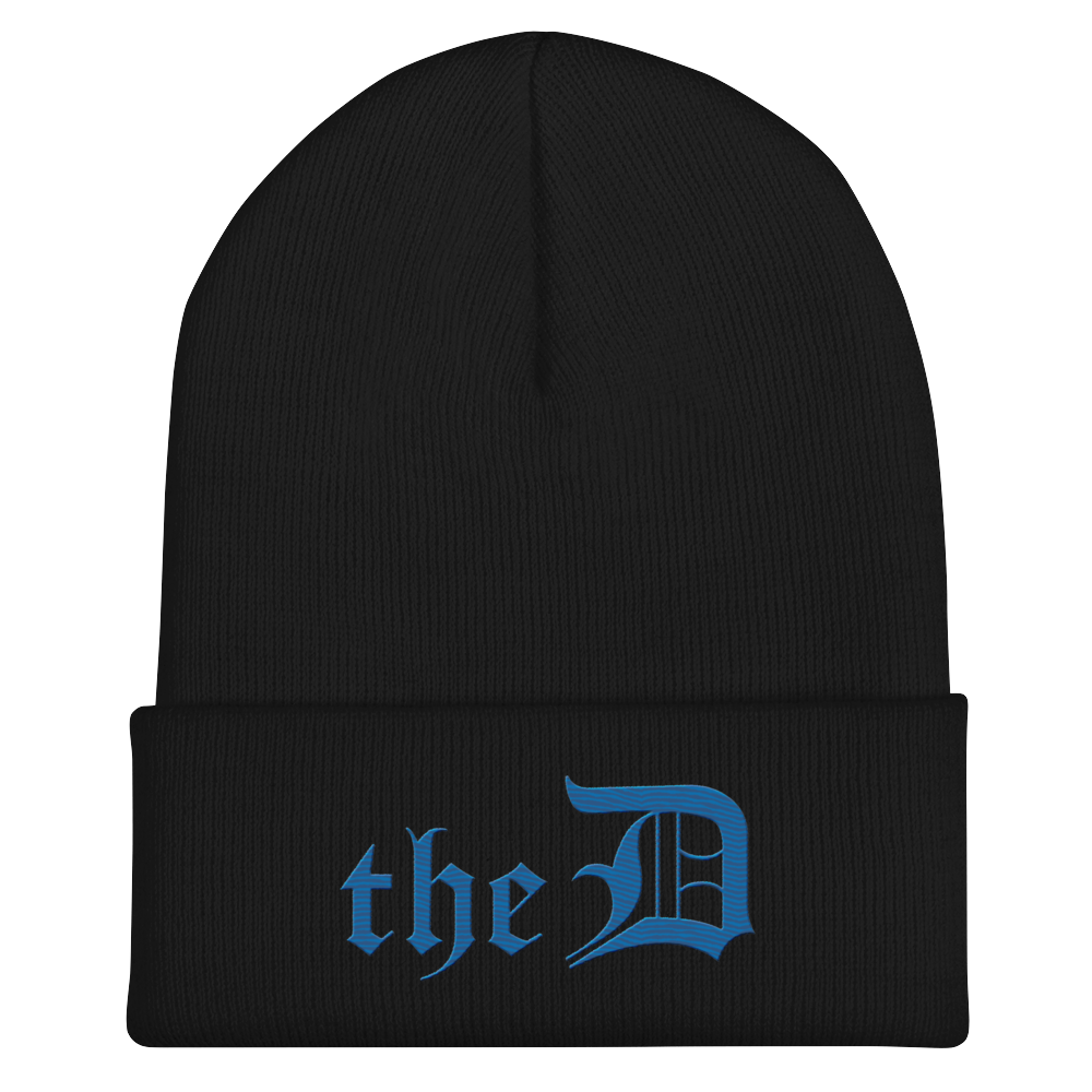 Detroit 'The D' Cuffed Beanie | Azure