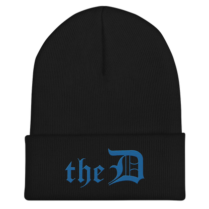 Detroit 'The D' Cuffed Beanie | Azure