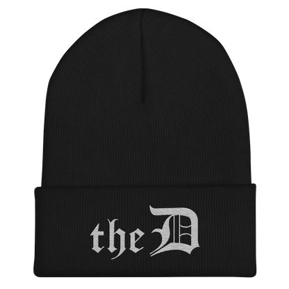 Detroit 'The D' Cuffed Beanie | Platinum