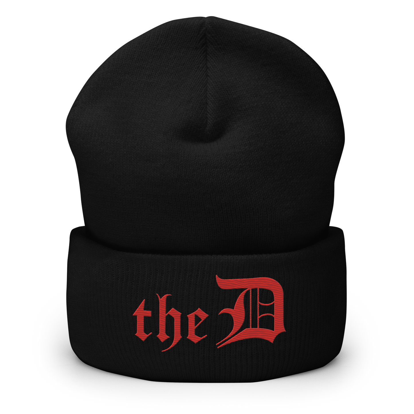 Detroit 'The D' Cuffed Beanie | Aliform Red