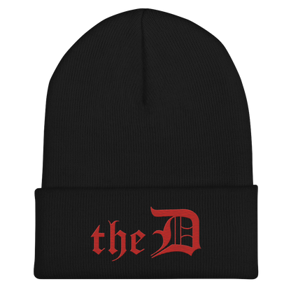 Detroit 'The D' Cuffed Beanie | Aliform Red