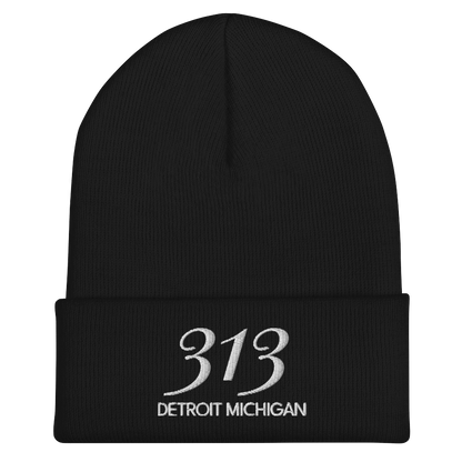 '313 Detroit Michigan' Cuffed Beanie