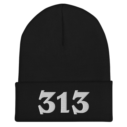 Detroit '313' Cuffed Beanie (Angry Font)