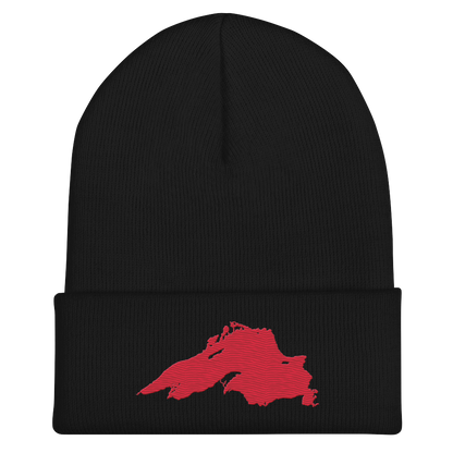 Lake Superior Cuffed Beanie | Lighthouse Red