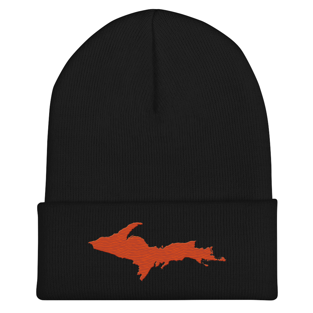 Upper Peninsula Cuffed Beanie | Maple Leaf Orange