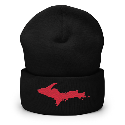 Upper Peninsula Cuffed Beanie | Lighthouse Red