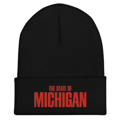 'Michigan' Cuffed Beanie | Flying Superhero Parody