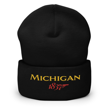 'Michigan 1837' Cuffed Beanie | British Spy Parody