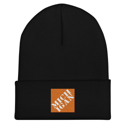 'Michigan' Cuffed Beanie | Construction Retail Parody