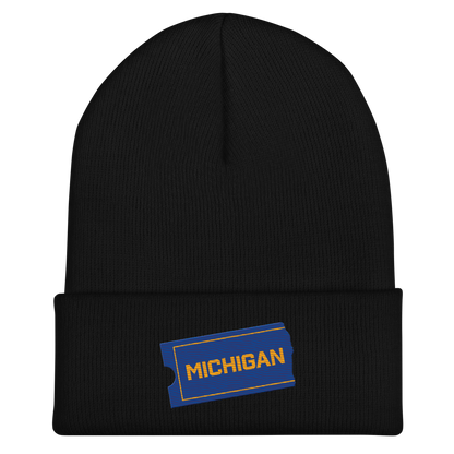 'Michigan' Cuffed Beanie | Video Rental Parody