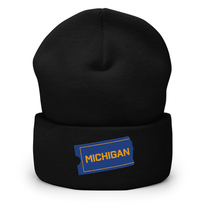 'Michigan' Cuffed Beanie | Video Rental Parody