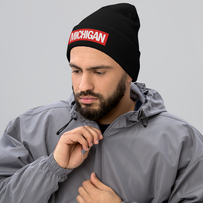 'Michigan' Cuffed Beanie | Superhero Factory Parody