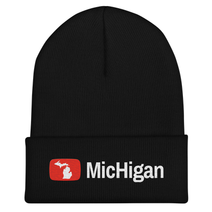 'Michigan' Cuffed Beanie | Video Sharing Parody