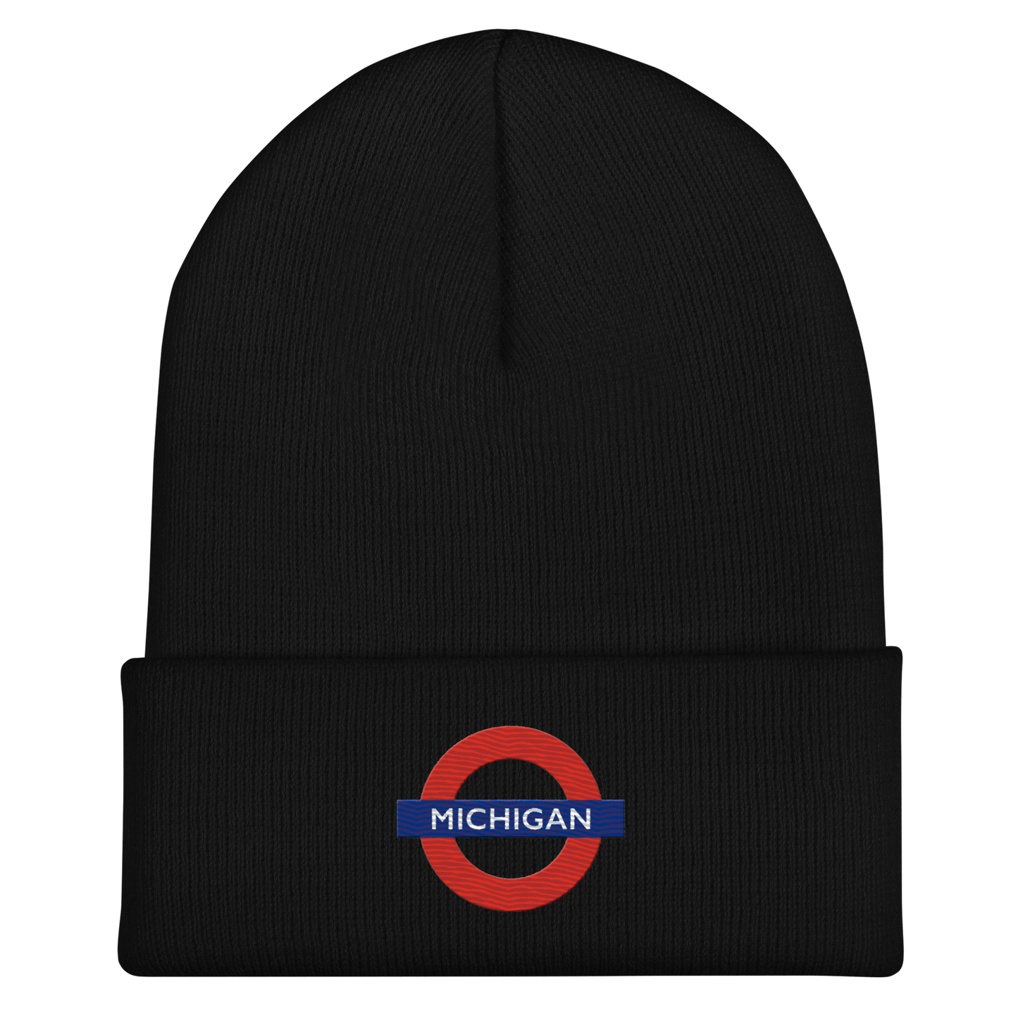 'Michigan' Cuffed Beanie | London Tube Parody