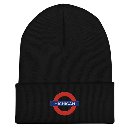 'Michigan' Cuffed Beanie | London Tube Parody