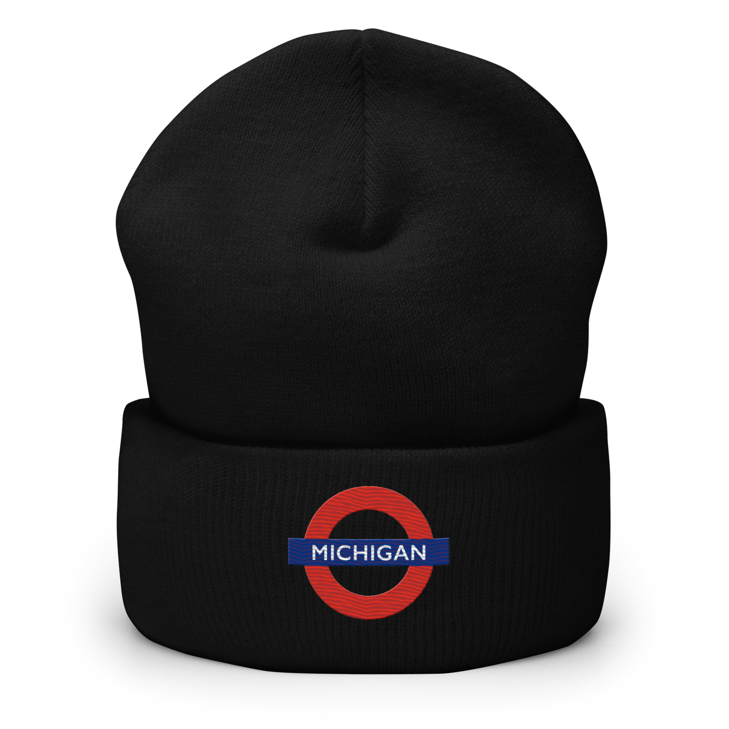 'Michigan' Cuffed Beanie | London Tube Parody