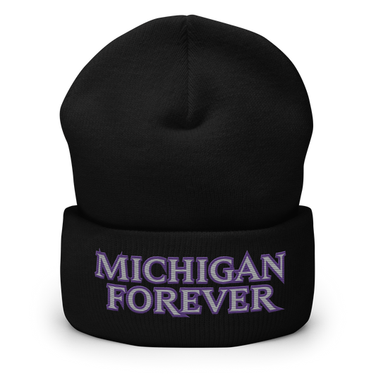 'Michigan Forever' Cuffed Beanie | African Cat Parody