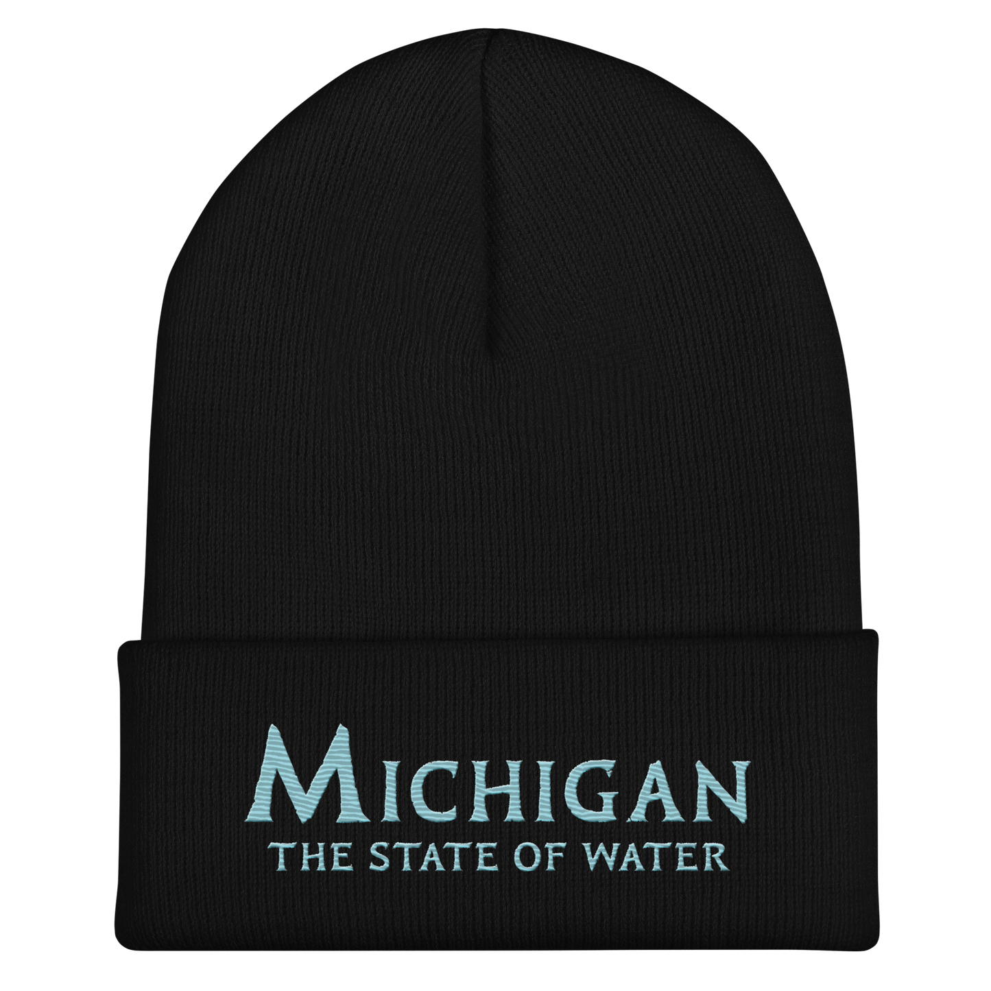 'Michigan The State of Water' Cuffed Beanie | Aquatic Sci-Fi Parody