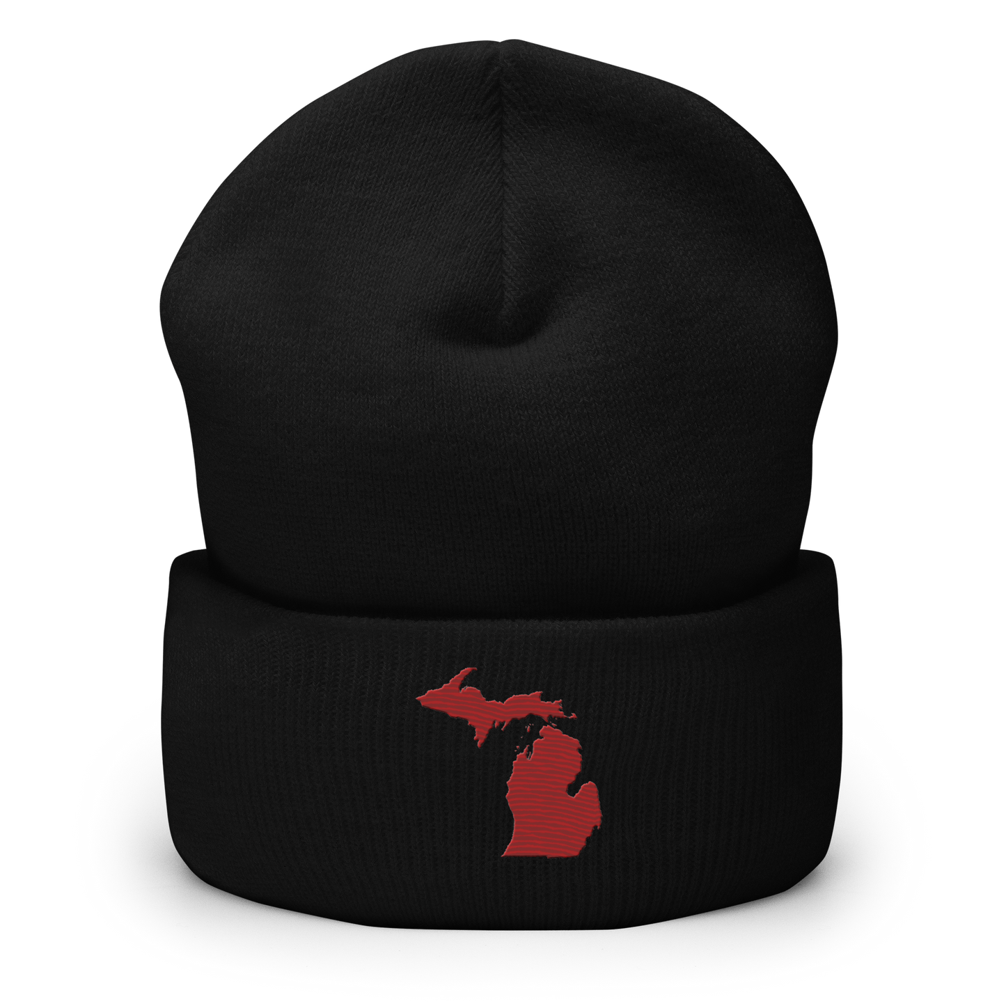 Michigan Cuffed Beanie | Thimbleberry Red Outline