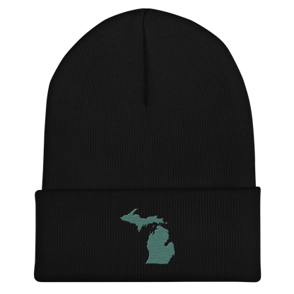 Michigan Cuffed Beanie | Copper Green Outline