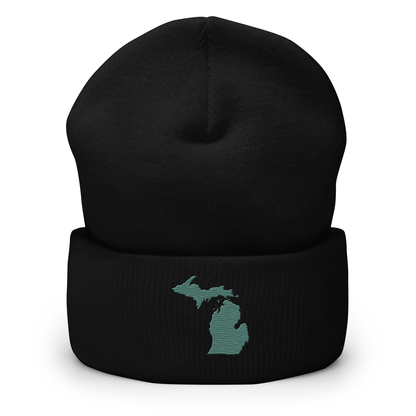 Michigan Cuffed Beanie | Copper Green Outline