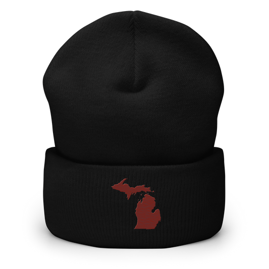 Michigan Cuffed Beanie | Cherryland Red Outline