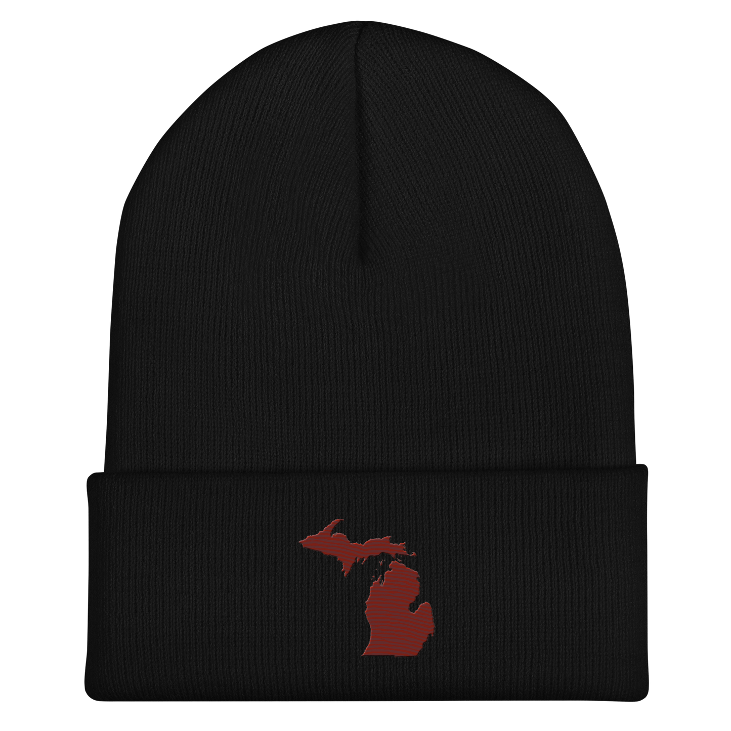 Michigan Cuffed Beanie | Cherryland Red Outline