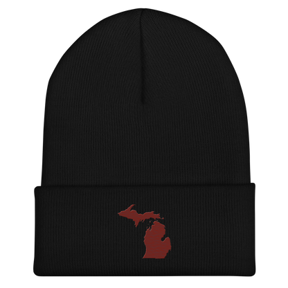 Michigan Cuffed Beanie | Cherryland Red Outline