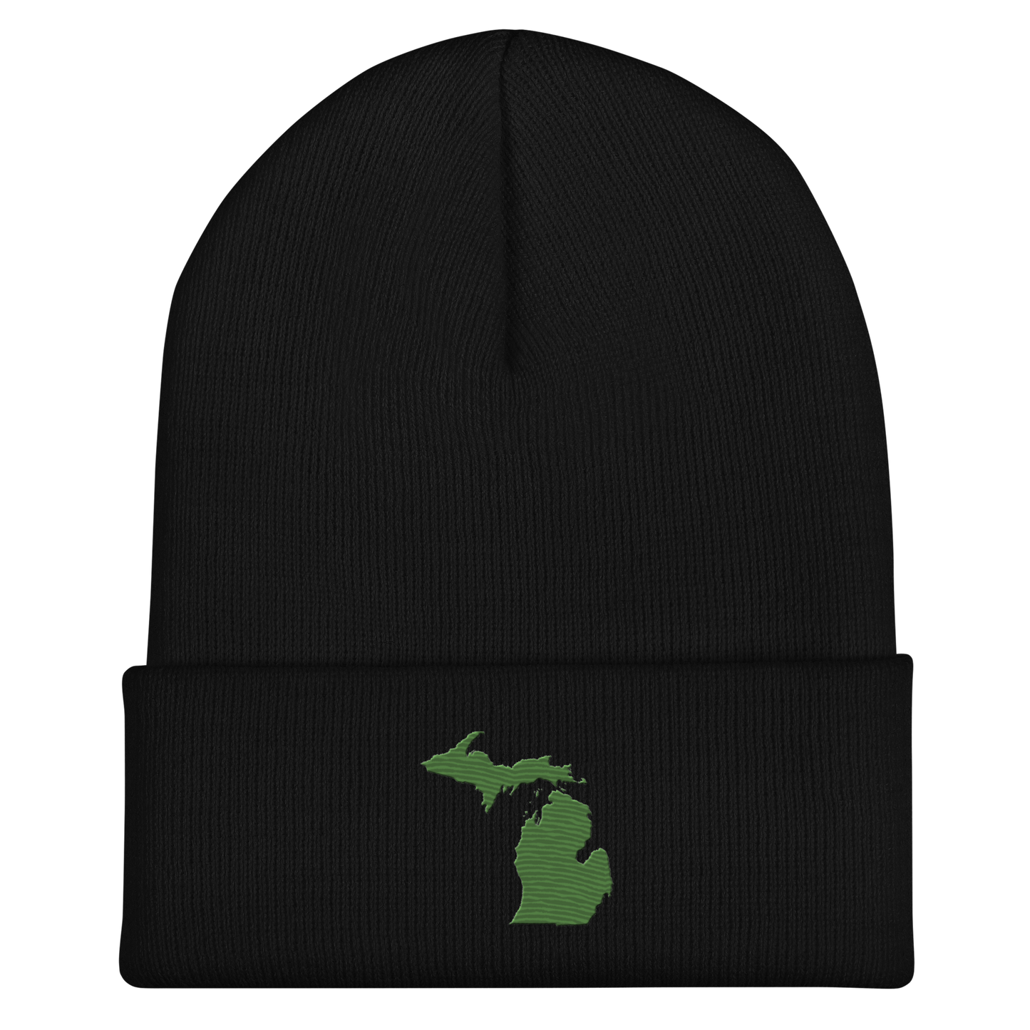 Michigan Cuffed Beanie | Pine Green Outline