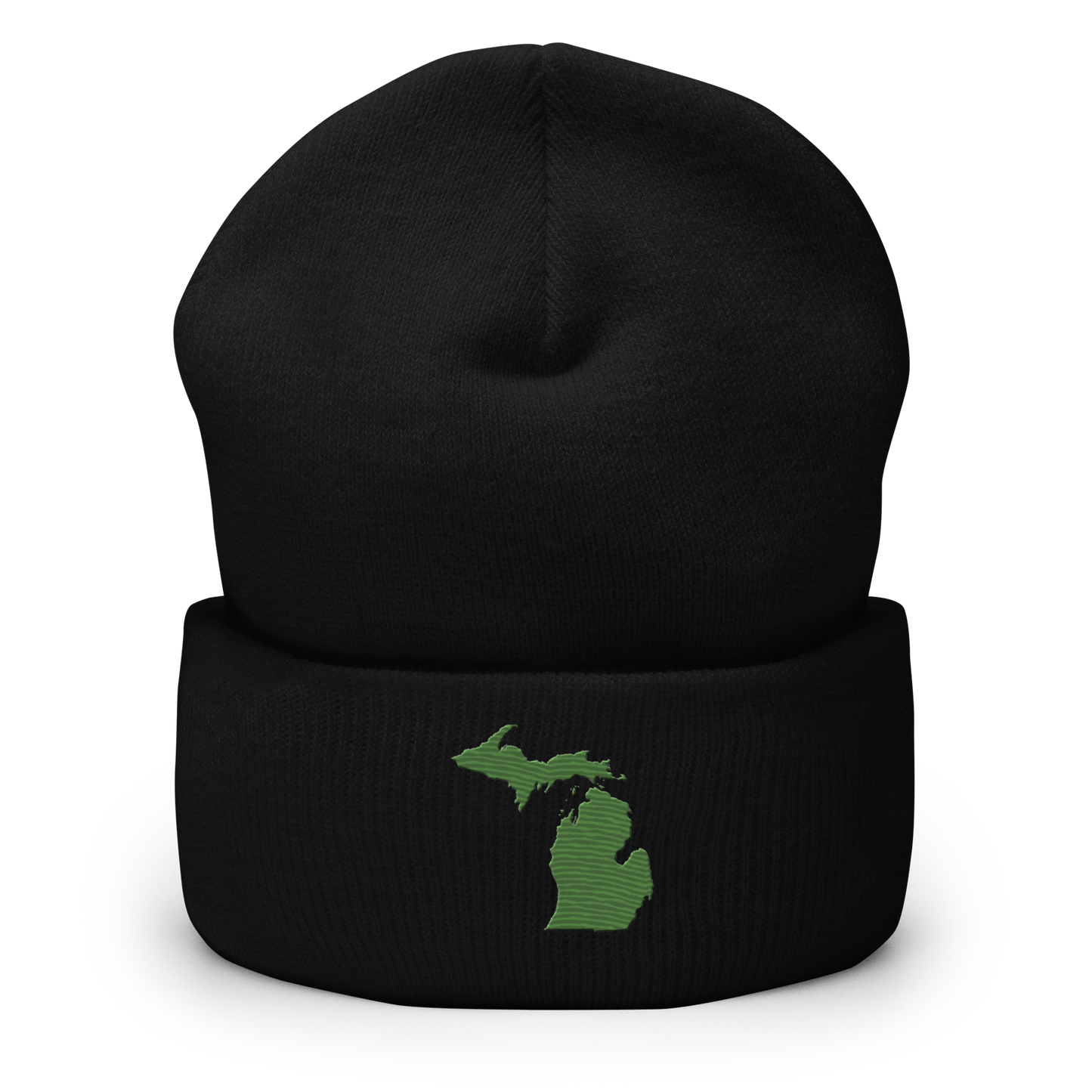 Michigan Cuffed Beanie | Pine Green Outline