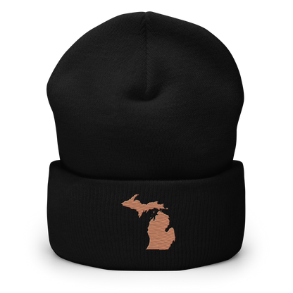 Michigan Cuffed Beanie | Copper Outline