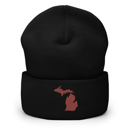 Michigan Cuffed Beanie | Ore Dock Red Outline