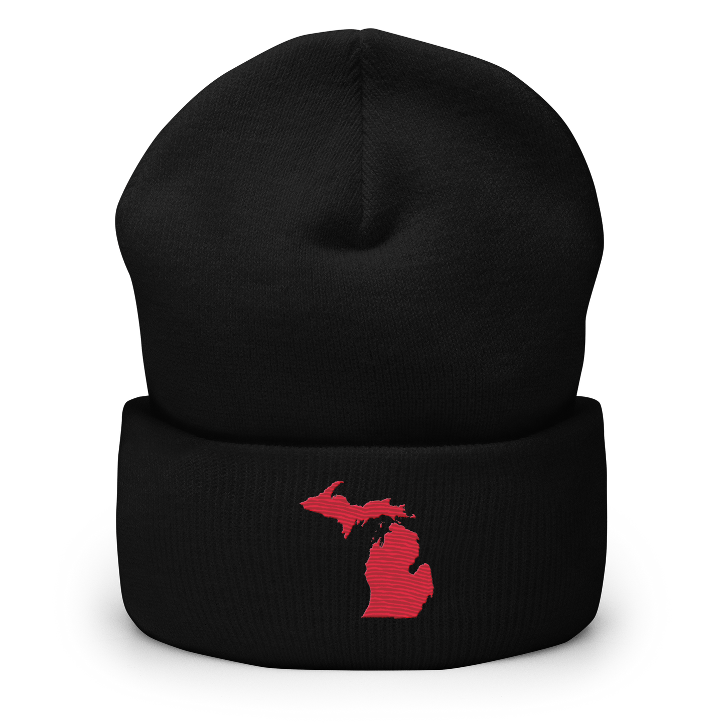 Michigan Cuffed Beanie | Lighthouse Red Outline