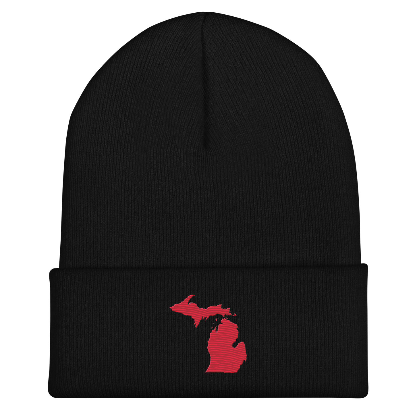 Michigan Cuffed Beanie | Lighthouse Red Outline