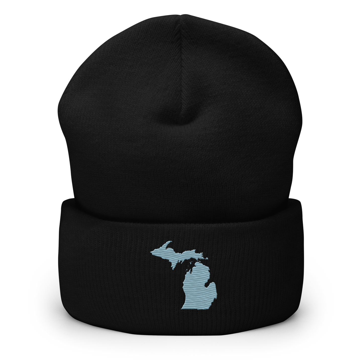 Michigan Cuffed Beanie | Opal Blue Outline