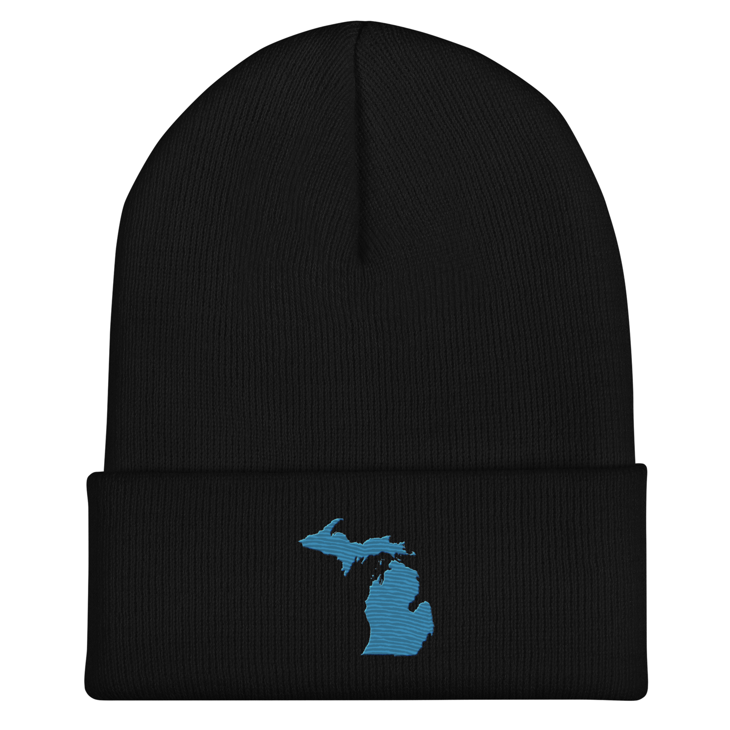 Michigan Cuffed Beanie | Traverse Blue Outline