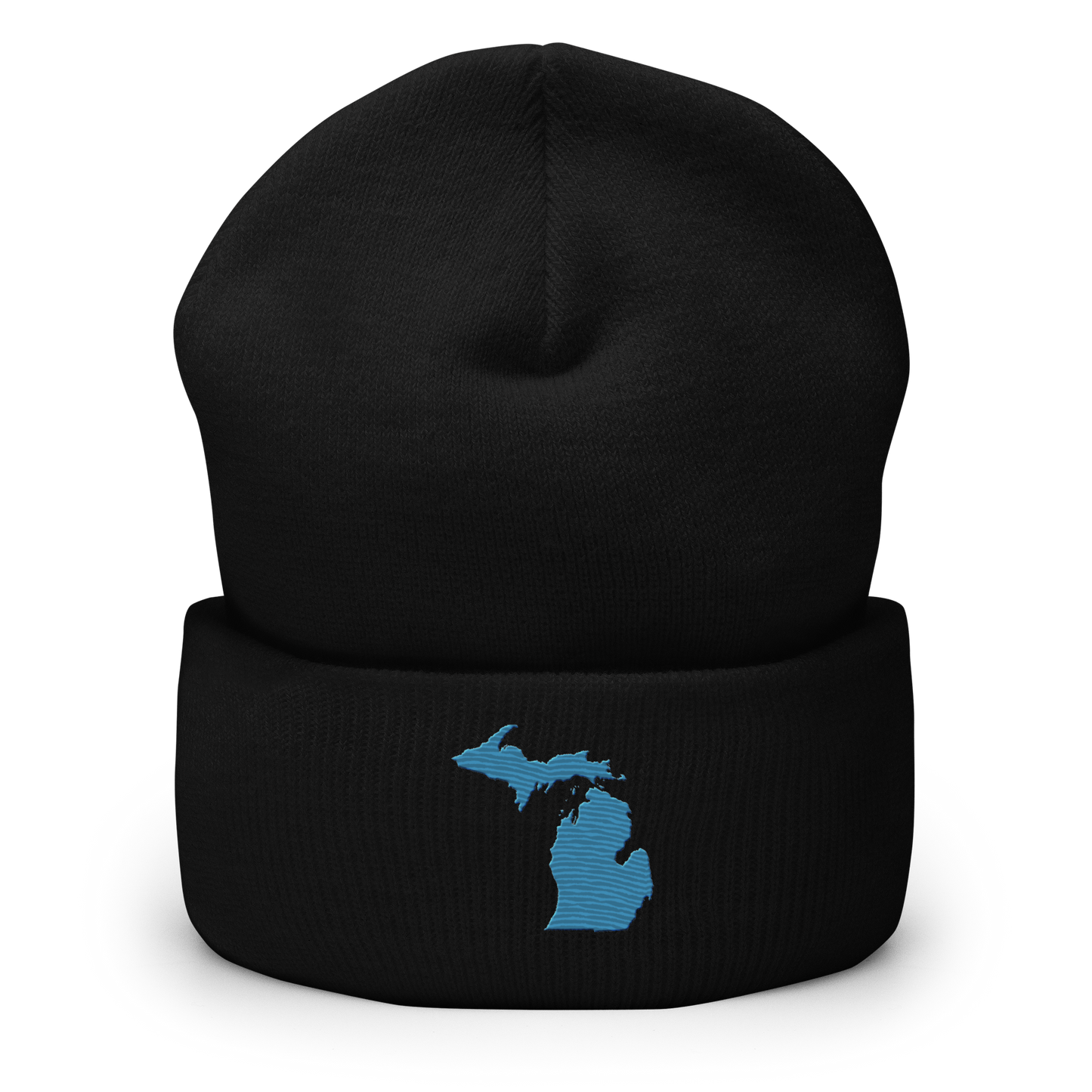 Michigan Cuffed Beanie | Traverse Blue Outline