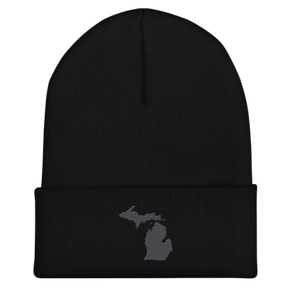 Michigan Cuffed Beanie | Iron Ore Grey Outline