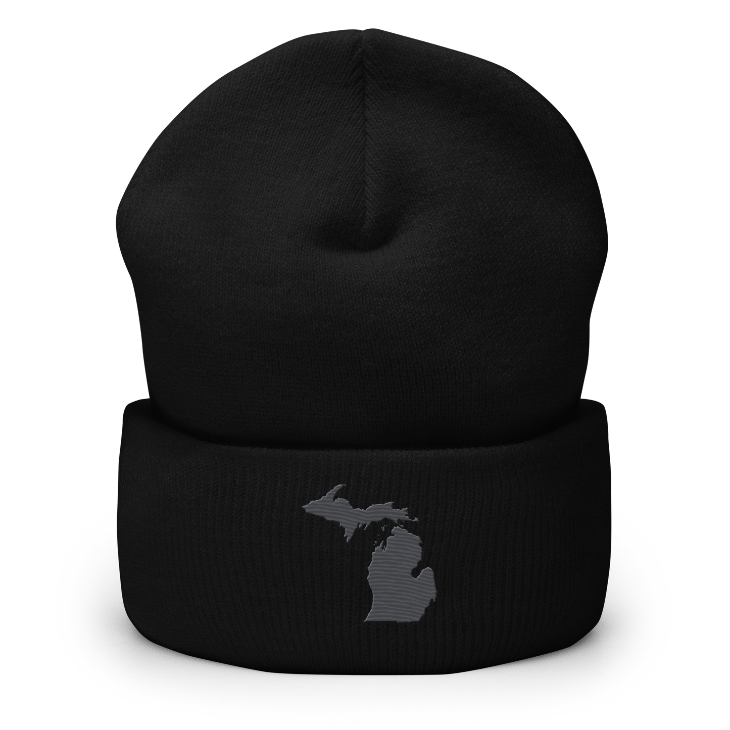 Michigan Cuffed Beanie | Iron Ore Grey Outline