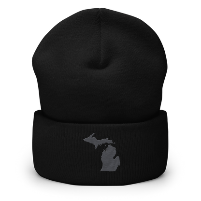 Michigan Cuffed Beanie | Iron Ore Grey Outline