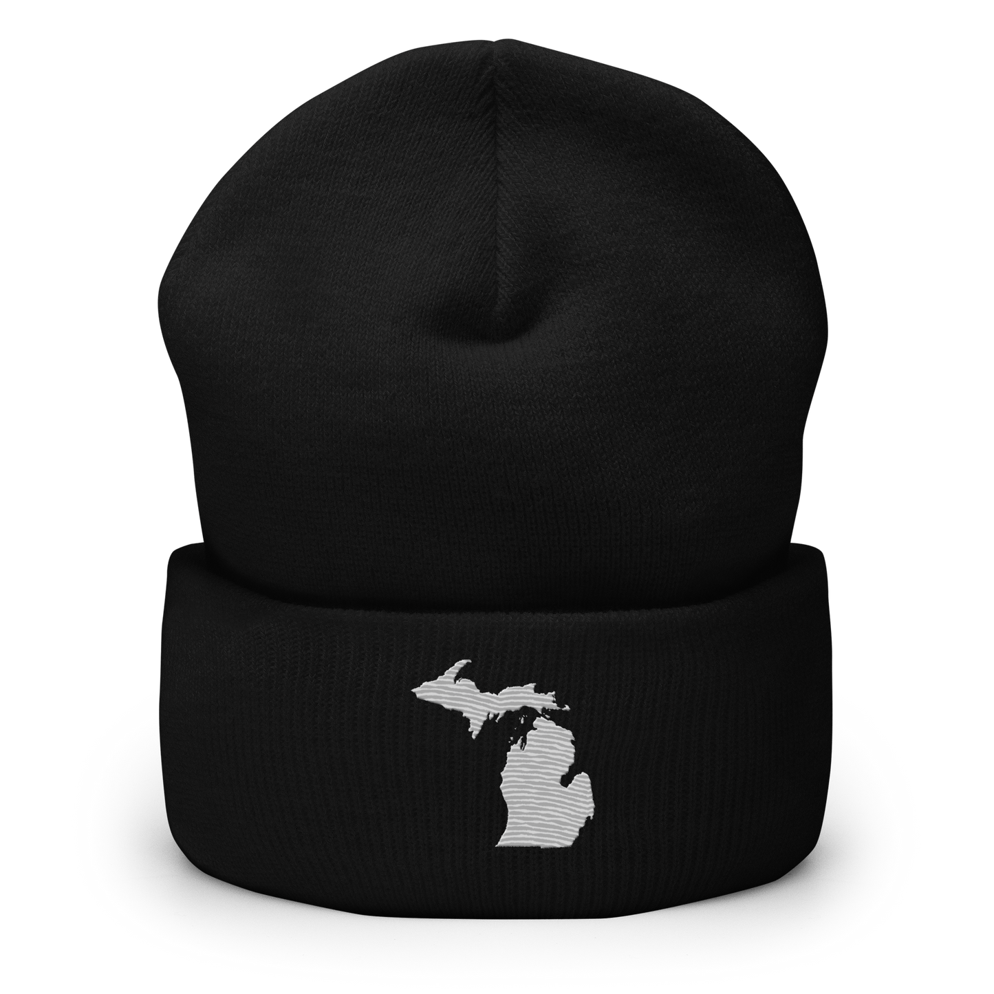 Michigan Cuffed Beanie | Platinum Outline