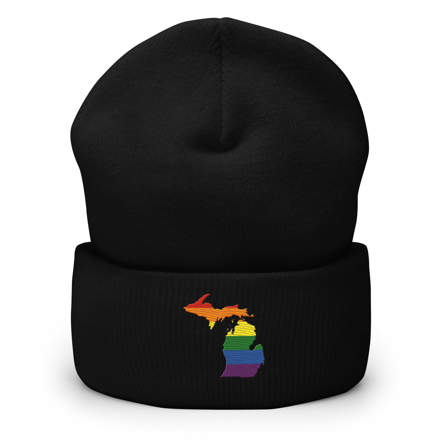 Michigan Cuffed Beanie | Rainbow Pride Outline