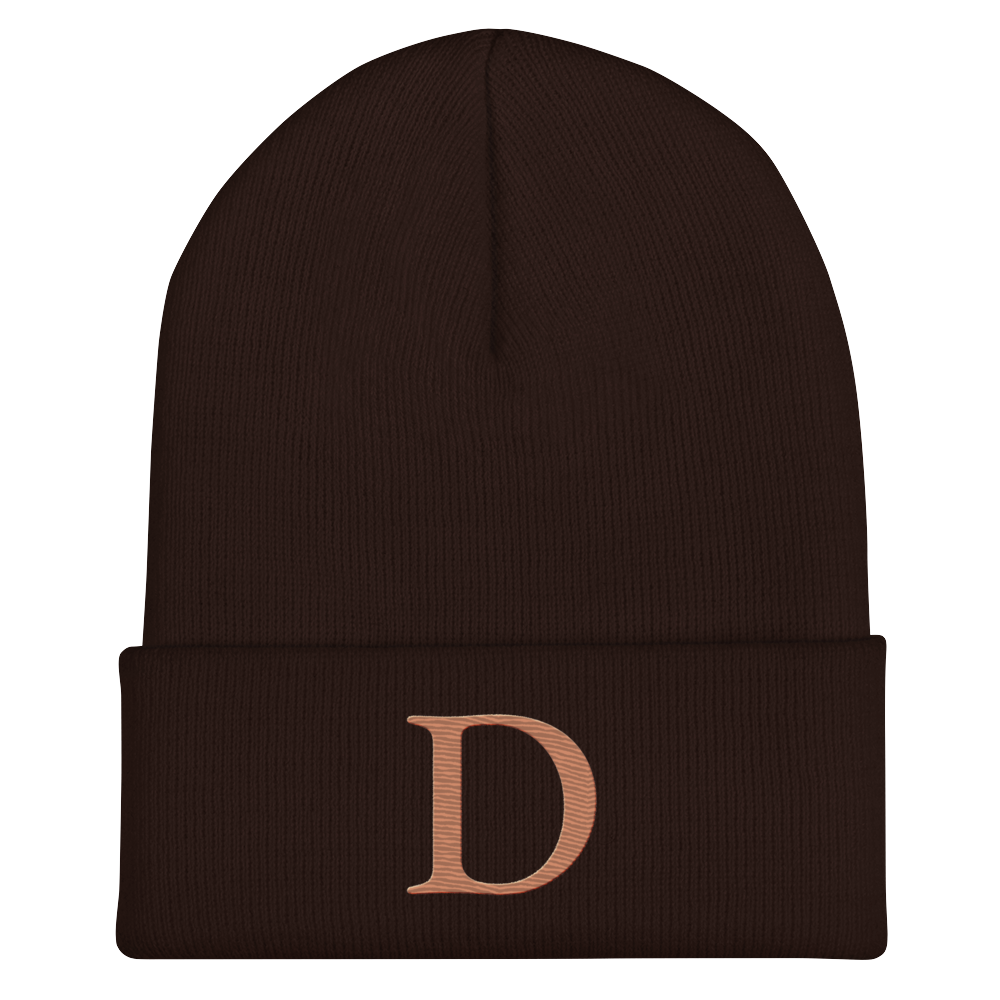 Detroit 'Old French D' Cuffed Beanie (Copper)